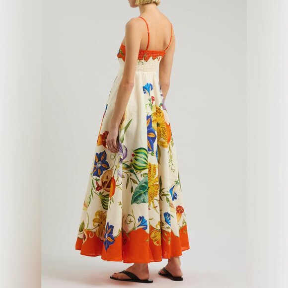 Alemais Flores Printed Flax Maxi Dress Multicoloured - Picture 2 of 12